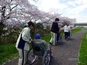 お花見に出かけました…ゴールドライフ大東