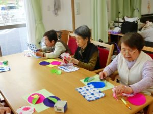 折り染めの紫陽花