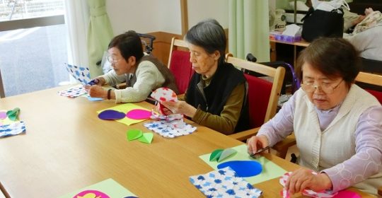 折り染めの紫陽花