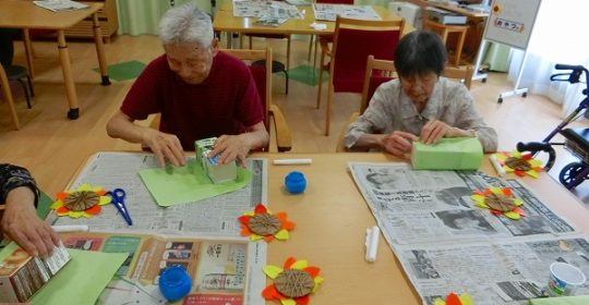 クラフト…ひまわりの小物入れ