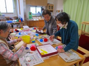 ２月のクラフト…壁掛けお雛飾り