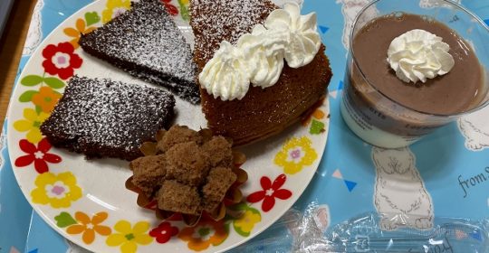 おもてなしおやつ　チョコケーキ・蒸しパン