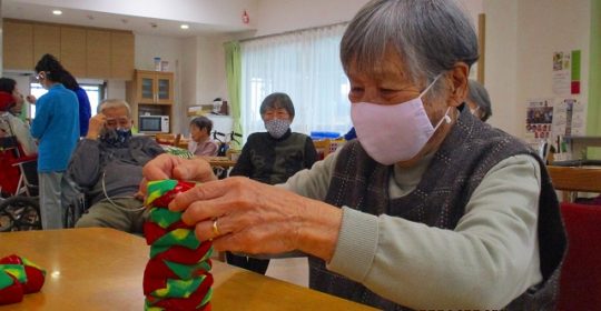 お手玉タワー-レクリエーション